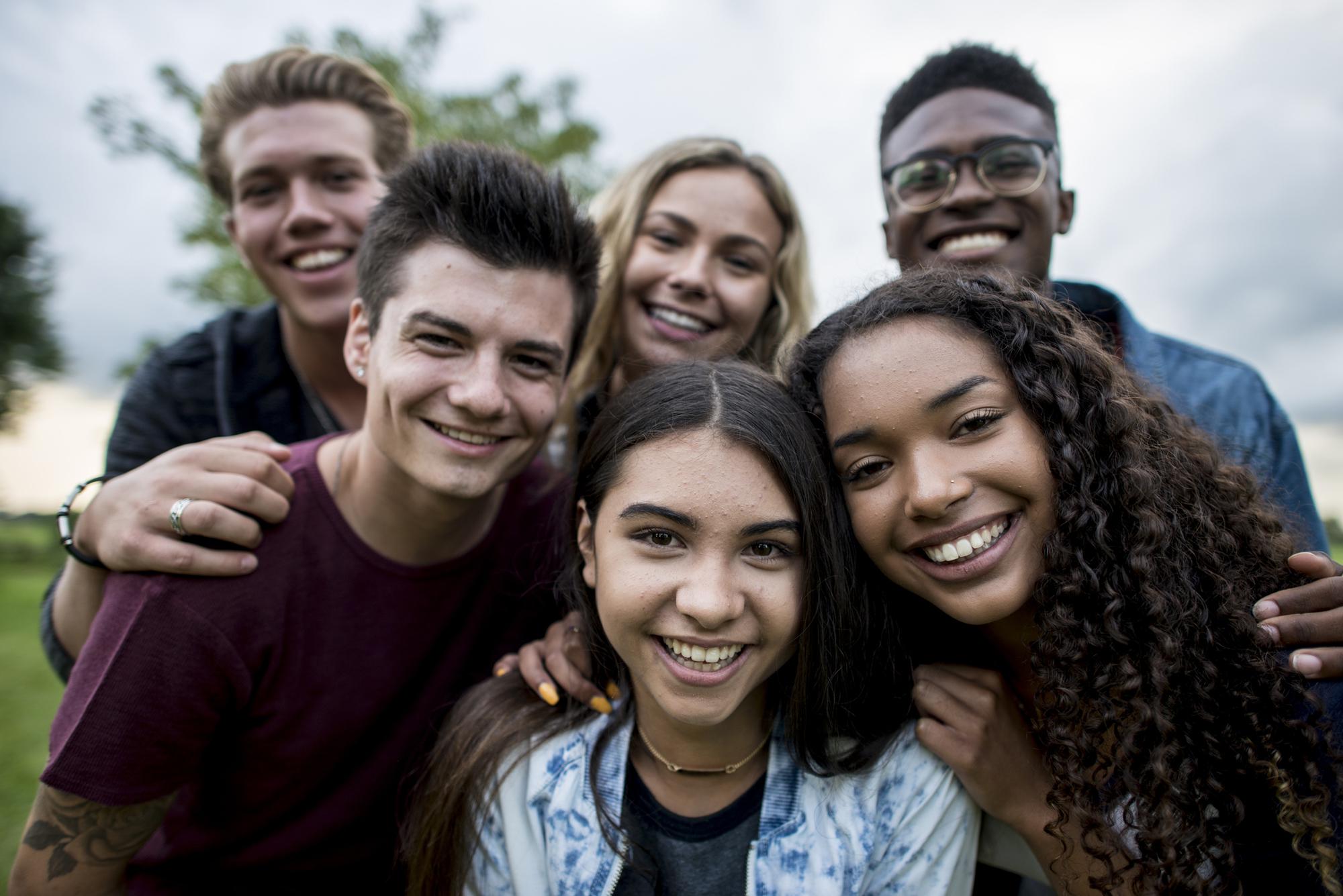 Six people smiling